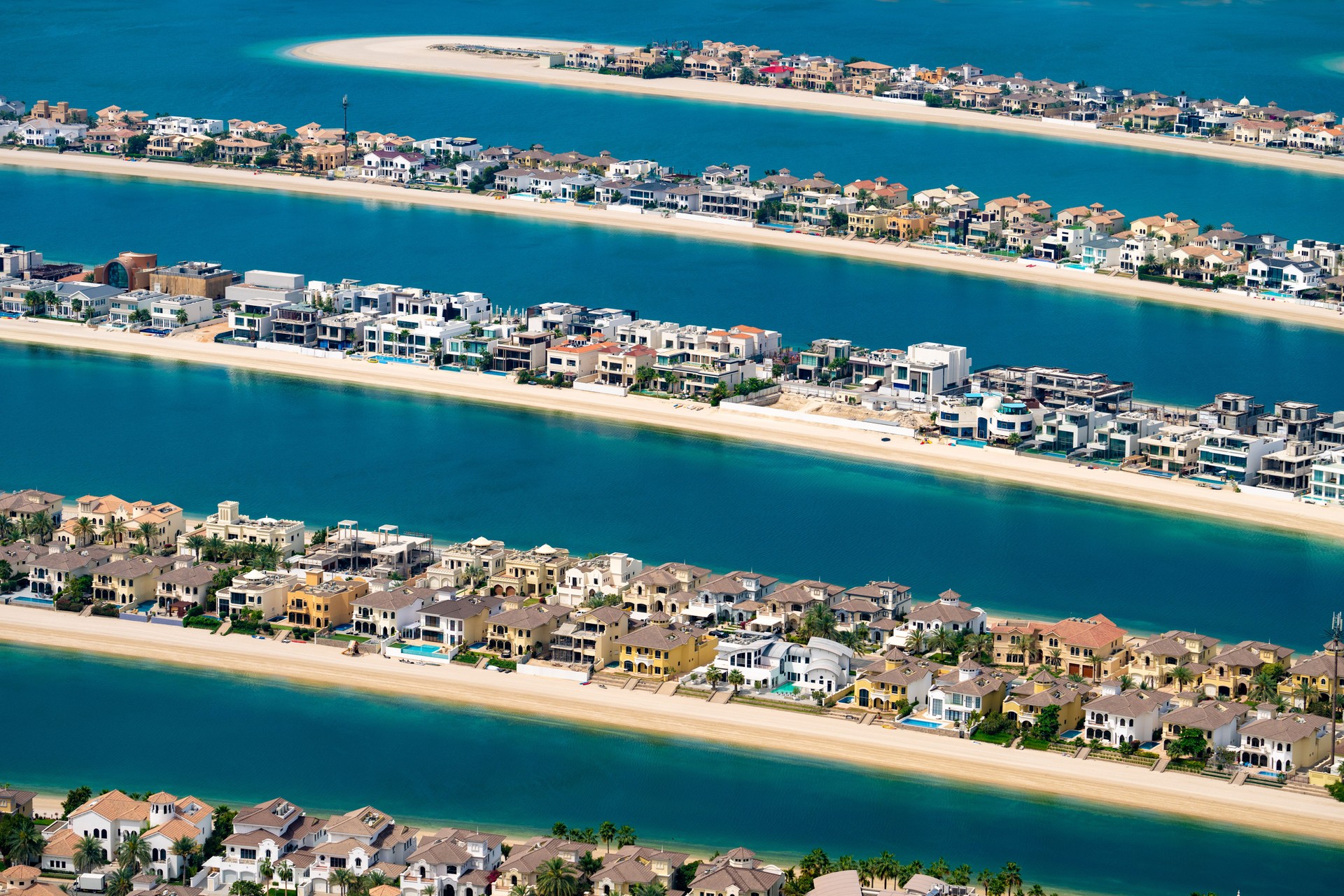 Houses on Palm Island in Dubai
